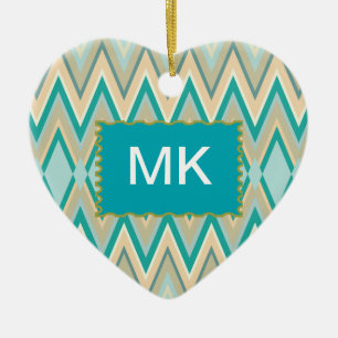 Ornement En Céramique zigzag-téléphones diagonale