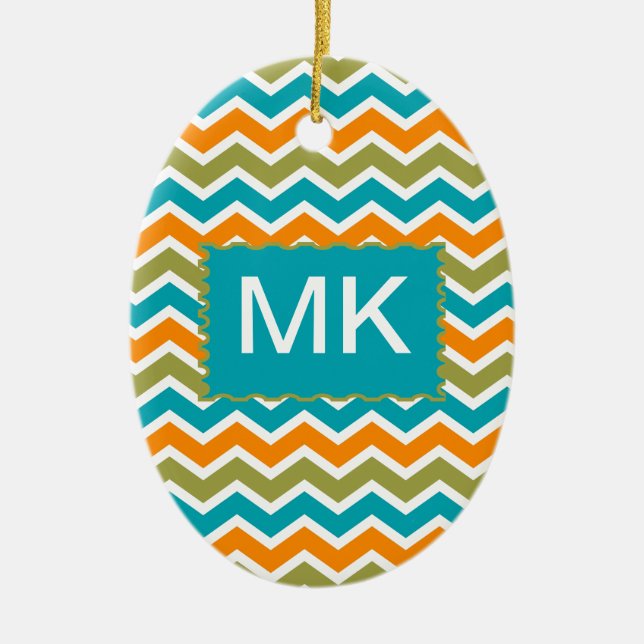 Ornement En Céramique Zigzag, une tribu dynamique de Peacock (Devant)