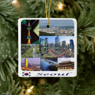 Ornement En Céramique zKR008 SEOUL mosaïque, Corée du Sud, Asie,