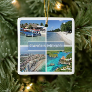Ornement En Céramique zMX003 CANCUN, Mosaic, Mexico, America,