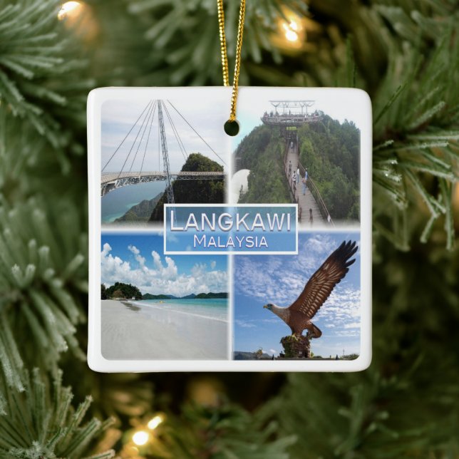 Ornement En Céramique zMY015 Kedah beach, LANGKAWI, Malaisie, Fridge Mag (Arbre)