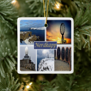 Ornement En Céramique zNO007 NORDKAPP NORTH CAPE, Norvège, Europe,