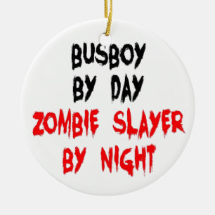 Ornement En Céramique Zombie Slayer Busboy