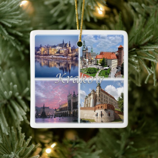 Ornement En Céramique zPL009 KRAKOW, Pologne, Europe, (Arbre)