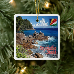 Ornement En Céramique zSC011 MAHE', Seychelles, Afrique,