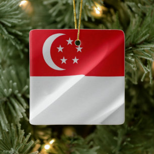 Ornement En Céramique zSG002 brave Singapour FLAG Singapour,