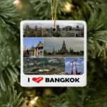 Ornement En Céramique zTH005 j'aime Bangkok, Thaïlande, Asie,<br><div class="desc">Ici vous trouverez le souvenir de vos vacances. Cette catégorie contient des ornements en céramique de nombreux endroits en Thaïlande. (zTH005 j'aime Bangkok, Thaïlande, Asie, ornement en céramique). Étonnez vos amis et vos proches avec les souvenirs uniques de votre superbe voyage. Essayez-nous. #LeoPepeDesign - royaume d'Asie de Thaïlande, leopepedesign, voyage...</div>