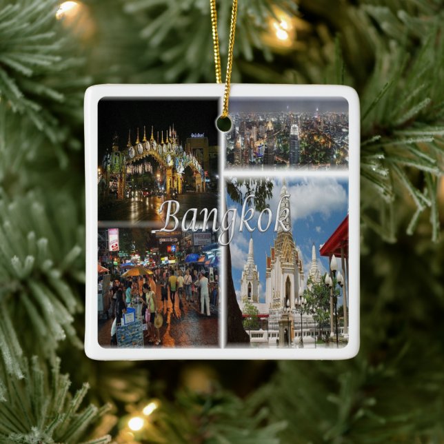 Ornement En Céramique zTH008 mosaïque de BANGKOK, Thaïlande, Asie, (Arbre)