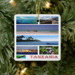 Ornement En Céramique zTZ014 TANZANIE, Mosaïque, Afrique,<br><div class="desc">Vous y trouverez le souvenir de vos vacances. (zTZ014 TANZANIE,  Mosaïque,  Ornement Céramique Afrique). Amaze amis et parents avec les souvenirs uniques de votre voyage. Essaie-nous ! #LeoPepeDesign - la tanzanie africaine,  leopepedesign,  voyage photo tourisme,  collage mosaïque pot pourri,  cadeau de noël souvenir ornement céramique</div>