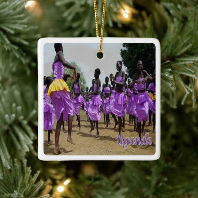 Ornement En Céramique zUG004 OUGANDA, Fêtes culturelles, Afrique, (Arbre)