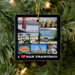 Ornement En Céramique zUS067 SAN FRANCISCO I Love, Mosaic,<br><div class="desc">Vous y trouverez le souvenir de vos vacances. Cette catégorie contient des ornements en céramique de nombreux endroits aux États-Unis d'Amérique. (zUS067 SAN FRANCISCO I Love, Mosaïque, Ornement céramique). Amaze amis et parents avec les souvenirs uniques de votre voyage. Essaie-nous ! #LeoPepeDesign - san francisco i love california, photo tourisme...</div>