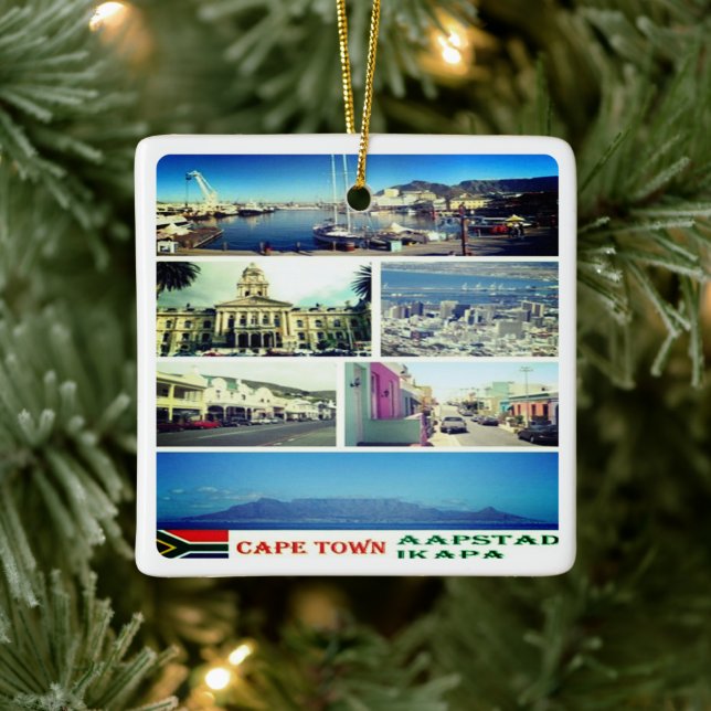 Ornement En Céramique zZA007 CAPE TOWN, MOSAIC, Afrique du Sud, (Arbre)