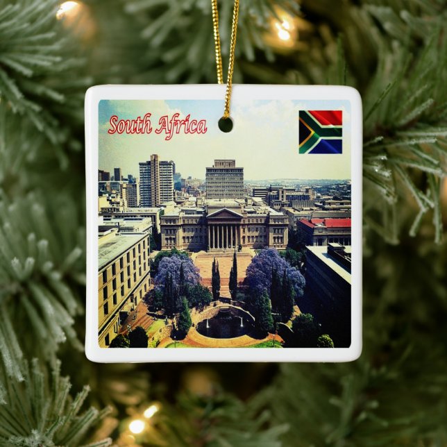 Ornement En Céramique zZA022 AFRIQUE DU SUD, Wits University, (Arbre)