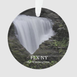 Ornement en cercle en acrylique Finger Lakes Nom A