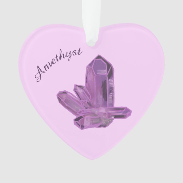 Ornement en cristal d'améthyste – Protection & Cal (devant)