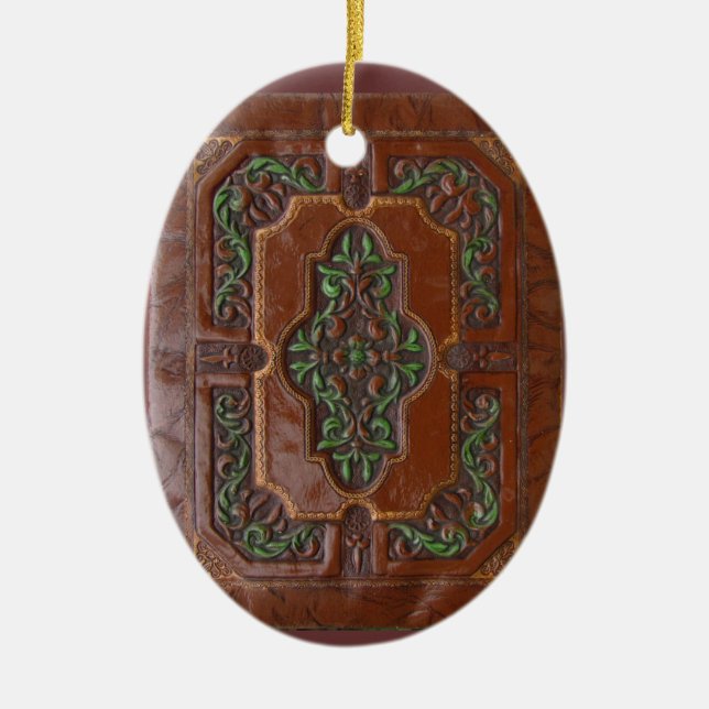 Ornement en cuir de ~ de conception de boîte (Devant)