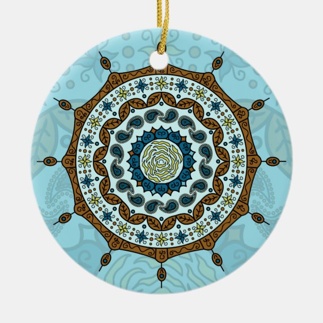 Ornement en cuivre Imaginaire Mehndi (Devant)