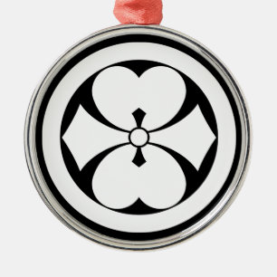 ORNEMENT EN MÉTAL 丸 ​ に ​ 二 ​ つ ​ 剣   DE  ​