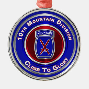 Ornement En Métal 10e Division de montagne "Montez vers la gloire"