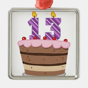 Ornement En Métal 13 ans sur le gâteau d'anniversaire