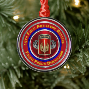 Ornement En Métal 18e brigade d'artillerie de campagne Keepsaké Noël