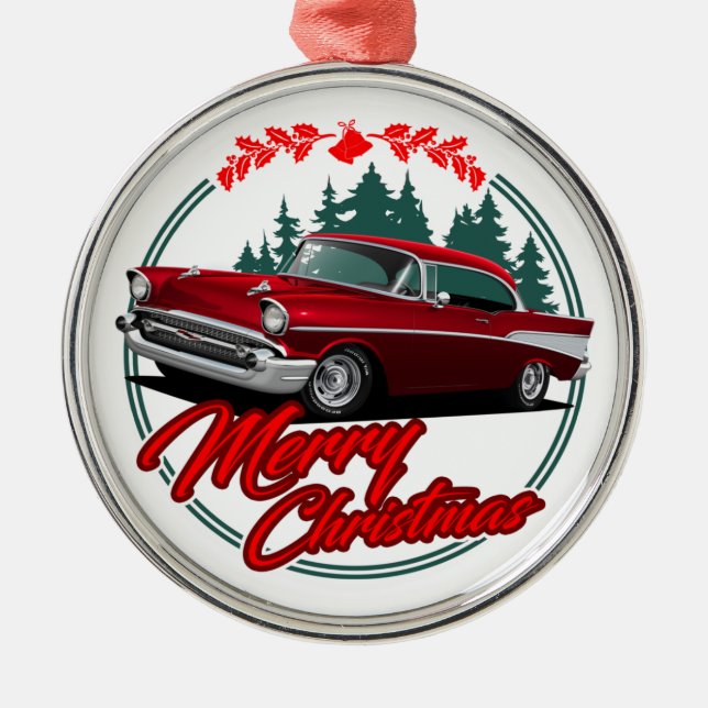 Ornement En Métal 1957 Classic Car Holidays Céramique Ornament (Devant)