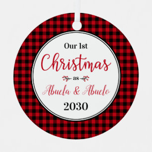 Ornement En Métal 1er Noël Abuela Abuelo Photo