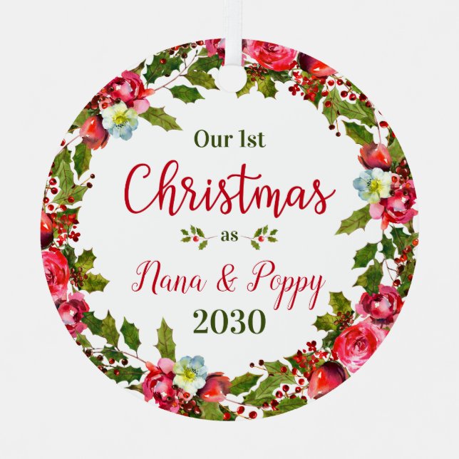 Ornement En Métal 1ère photo Nana Poppy de Noël (Recto)