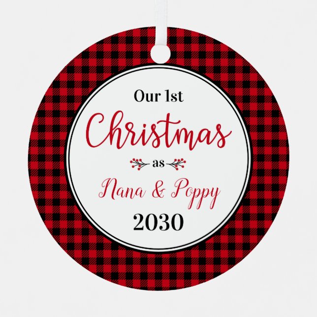 Ornement En Métal 1ère photo Nana Poppy de Noël (Recto)