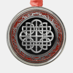 Ornement En Métal [200] Croix du noeud d'argent celtique sacré