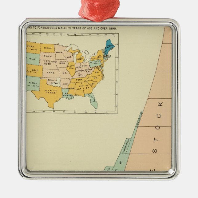 Ornement En Métal 22 éléments de croissance de la population (Devant)