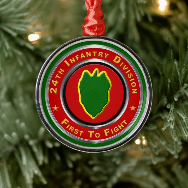 Ornement En Métal 24e division d'infanterie Noël (Arbre)