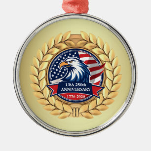 Ornement En Métal 250e anniversaire USA patriotique   1776–2026