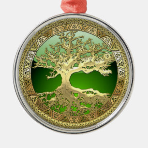 Ornement En Métal [27] Golden Celtic Tree of Life