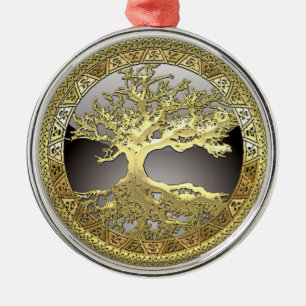 Ornement En Métal [27] Golden Celtic Tree of Life