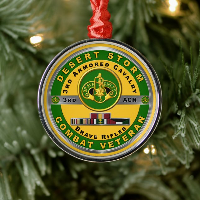 Ornement En Métal 3e Régiment de cavalerie blindée Vétérinaire de la (Arbre)