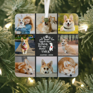 Ornement En Métal 8 Collage Photo Souvenir Perte Chien
