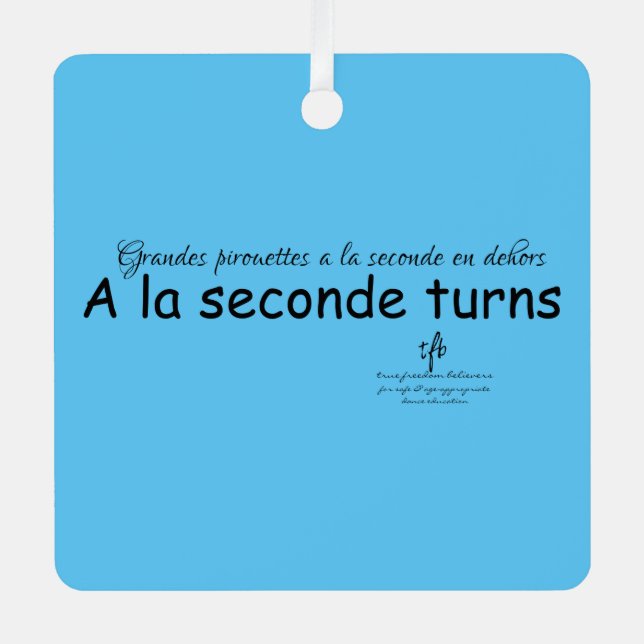 Ornement En Métal A La Seconde Tourne Ciel Bleu et Carré Noir. (Recto)