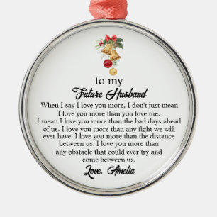 Ornement En Métal À mon futur mari, futur mari, de la femme