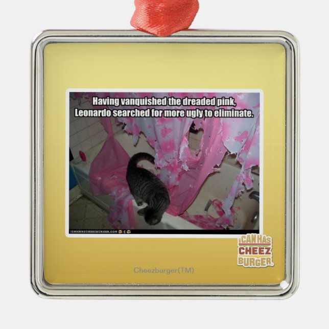 Ornement En Métal A vaincu le rose redouté (Devant)