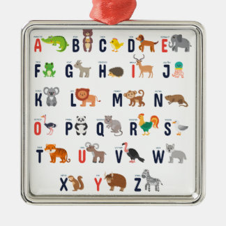 Ornement En Métal ABCs animal - alphabet