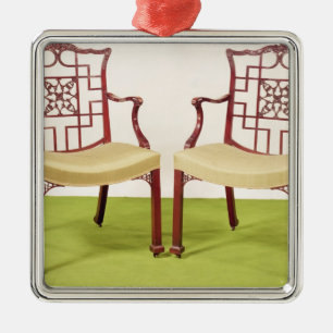 Ornement En Métal Acajou de Chippendale dinant des chaises