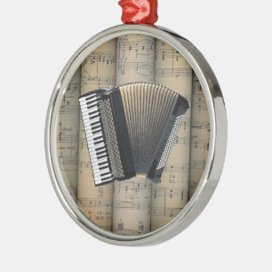 Ornement En Métal Accordion ~ Feuille roulée Arrière - plan de musiq