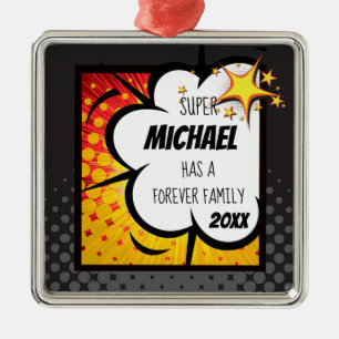 Ornement En Métal Adoption de bande dessinée de superhéros, cadeau