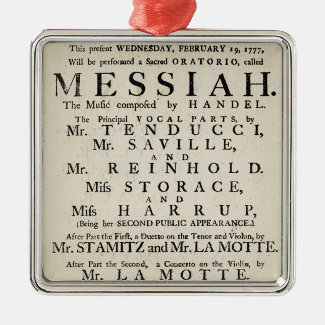 Ornement En Métal Affiche annonçant une représentation (Devant)