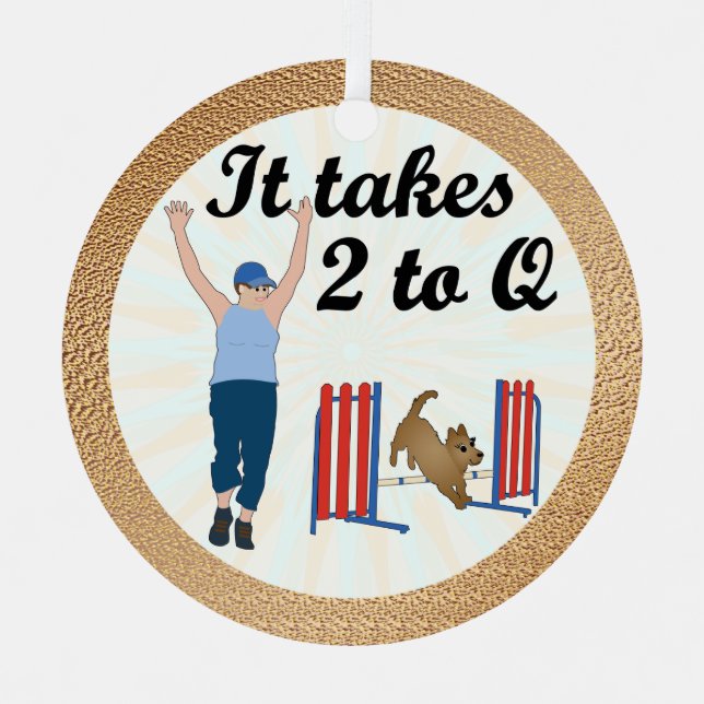 Ornement En Métal Agilité - Il faut 2 à Q (Recto)