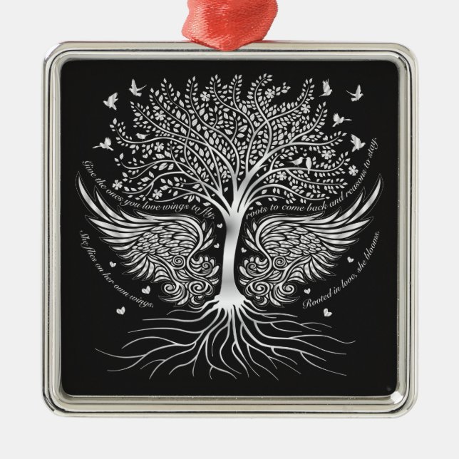 Ornement En Métal Ailes pour piloter l'ornement d'arbre de Noël (Devant)