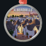 Ornement En Métal Alberobello Italy Trulli houses Travel<br><div class="desc">Trulli houses in Alberobello, Italy, are among the most distinctive architectural structures in the world. These whitewashed, cone-roofed dwellings, made of limestone and built without mortar, are a signature of the Puglia region. Dating back to the 14th century, trulli were originally constructed in this dry-stone technique to allow for quick...</div>