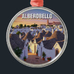 Ornement En Métal Alberobello Italy Trulli houses Travel<br><div class="desc">Trulli houses in Alberobello, Italy, are among the most distinctive architectural structures in the world. These whitewashed, cone-roofed dwellings, made of limestone and built without mortar, are a signature of the Puglia region. Dating back to the 14th century, trulli were originally constructed in this dry-stone technique to allow for quick...</div>