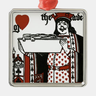 Ornement En Métal Alice au pays des merveilles ; Un jeu. Le valet